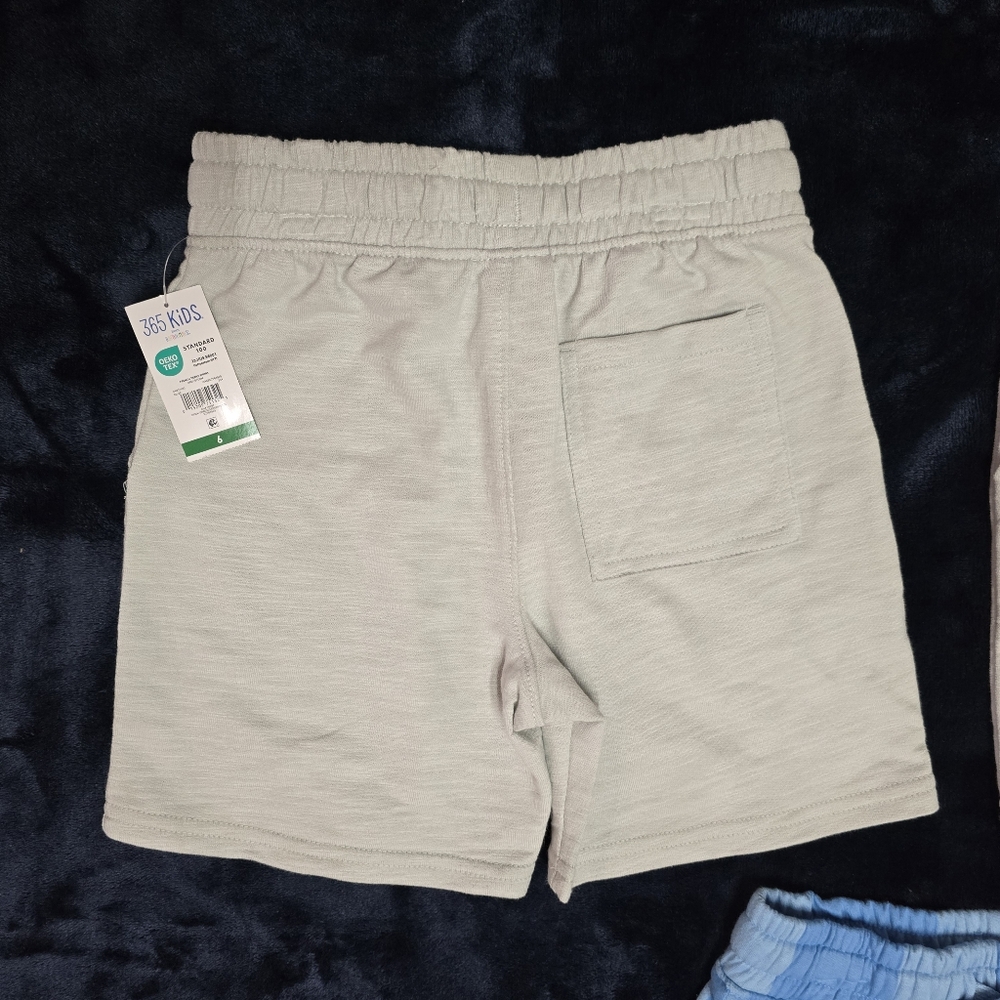 365 Kids Boys Sz 6 FRENCH TERRY SHORTS Gray/blue Pockets/New/Lot of 3/Summertime - Picture 3 of 4